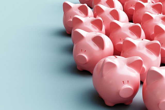Teaching Kids about Money Management: Budget, Save + Spend 12 herd of piggy banks