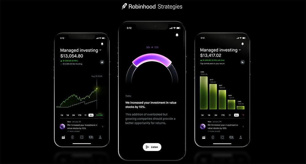 9 Best Robo-Advisors for Investing Money Automatically 20 a screenshot of the robinhood strategies page.