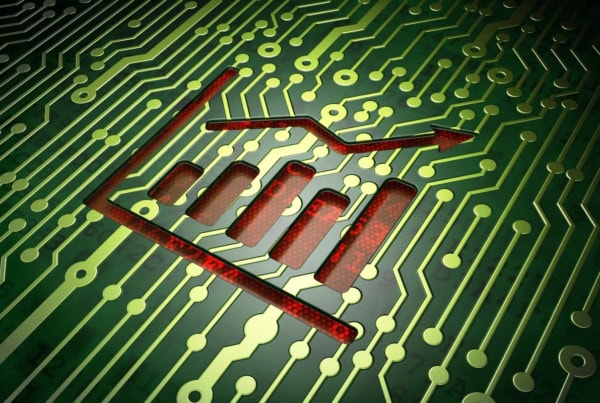 tech etfs graph stocks circuit board 1200