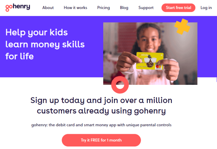 gohenry debit card sign up
