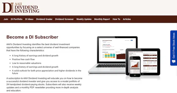 aaii dividend investing signup