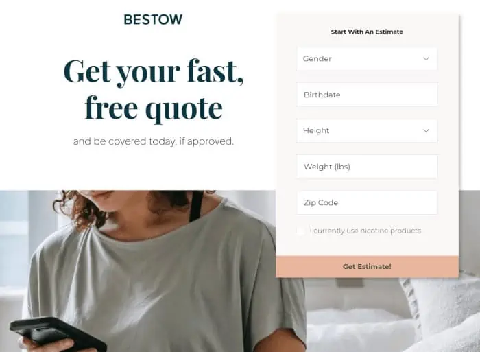 Bestow Review | Life Insurance in 5 Minutes or Less 4 bestow sign up