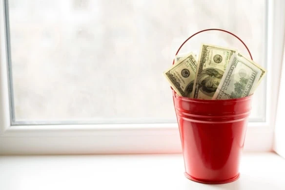 cash red bucket retirement savings 1200