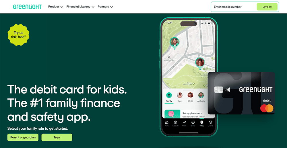 greenlight homepage.