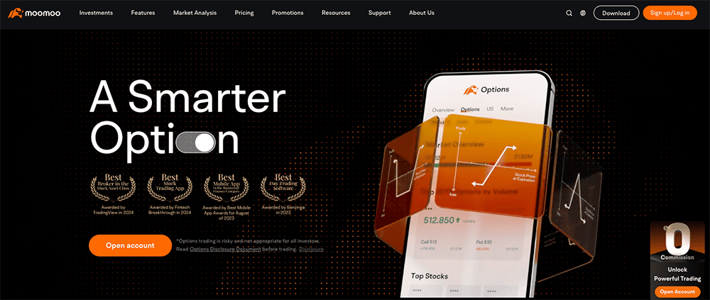 moomoo homepage.