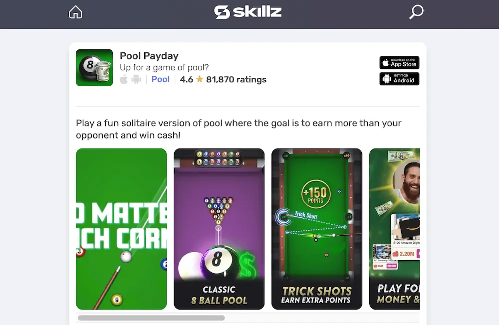 50 Best Money-Making Apps That Pay You Real Money 54 Pool Payday signup Skillz