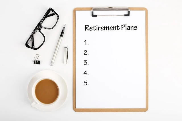 retirement planning clipboard coffee to do 640