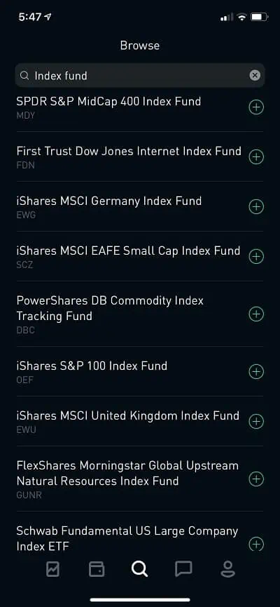 How to Invest in Index Funds on Robinhood: Buy w/Free Trades 8 robinhood index fund list