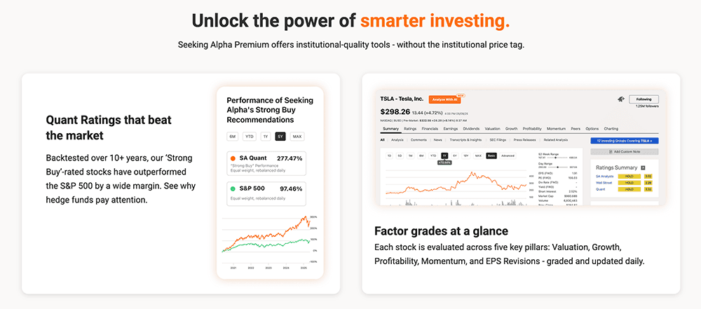 Seeking Alpha vs. Motley Fool: Which Stock Service Is Better? 3 seeking alpha homepage.