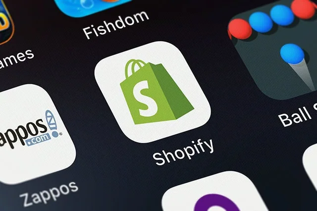 a screenshot of the shopify app on a smartphone.