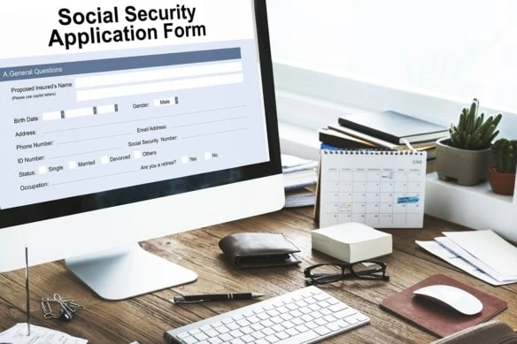 social security application form computer screen 1200
