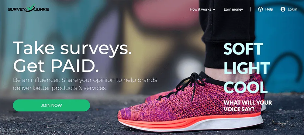 survey junkie homepage.