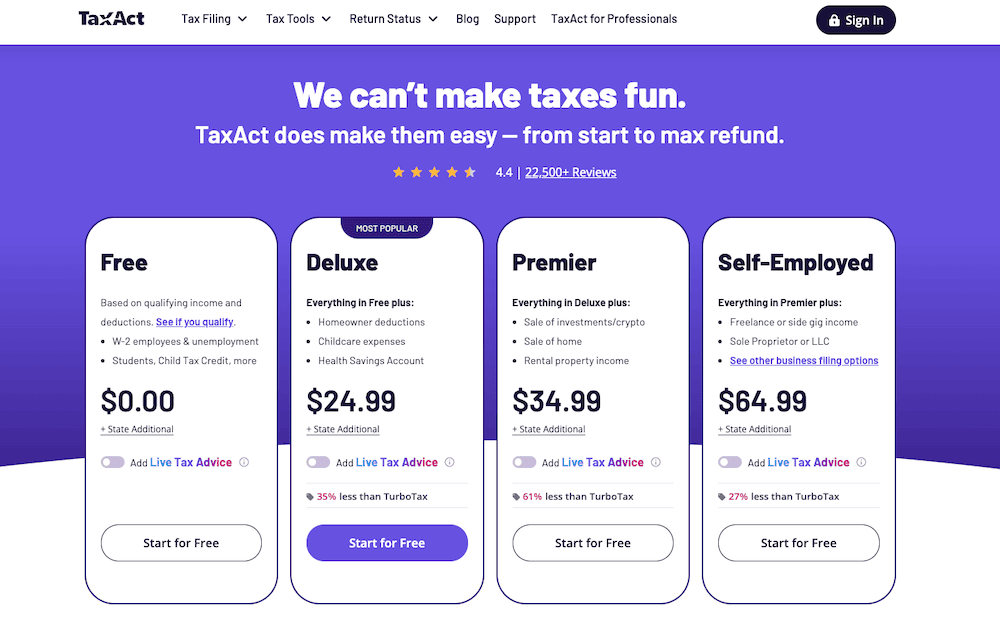 The Best Tax Software for 2024, Reviewed 19 TaxAct signup 2024