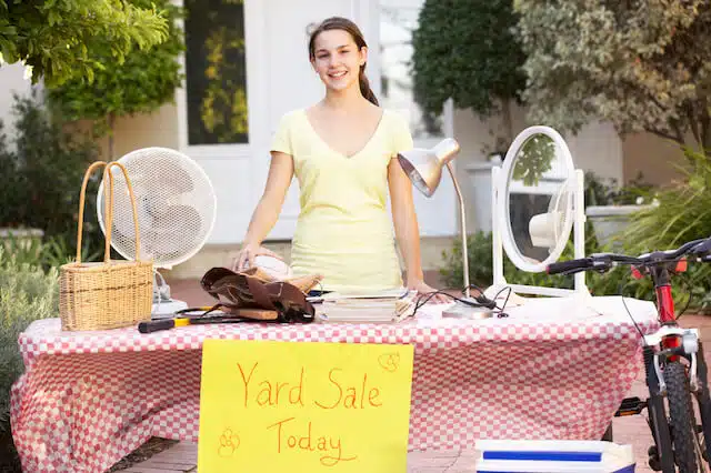 teen yard garage sale