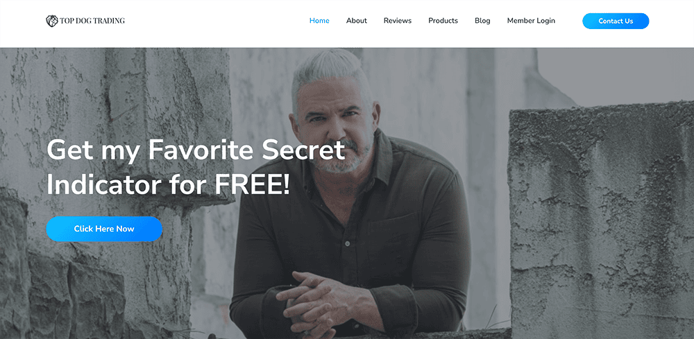 top dog trading homepage.