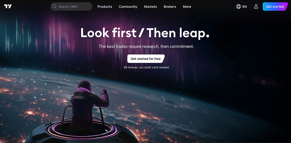 tradingview homepage.