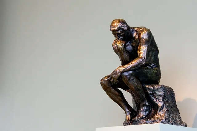 the thinker caught in decision-making
